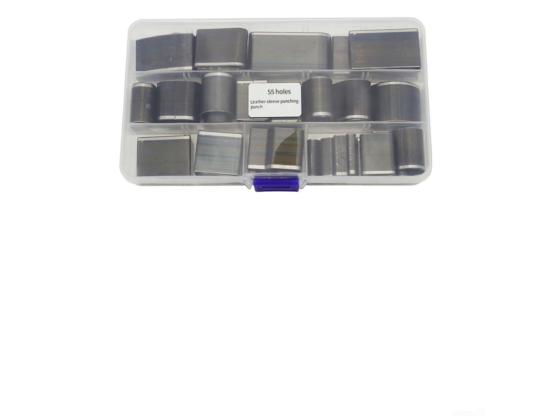 Kit De Ferramentas Para Perfuração De Couro Com 55 Peças E Encaixe Rápido.