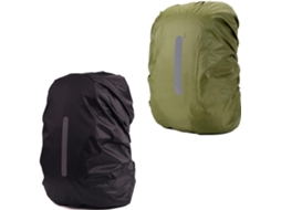 Kit com 2 capas de chuva BRILVIBERA impermeáveis para mochila, com faixa refletora, para ciclismo e caminhadas