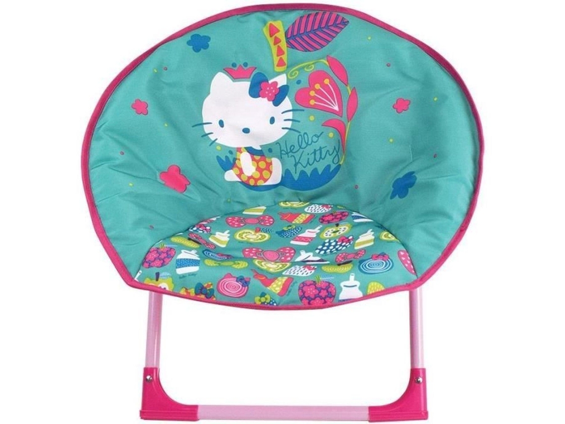 Asiento Plegable Hello Kitty Con Forma De Luna Para Niños, Altura 47 X 54 X 45 Cm