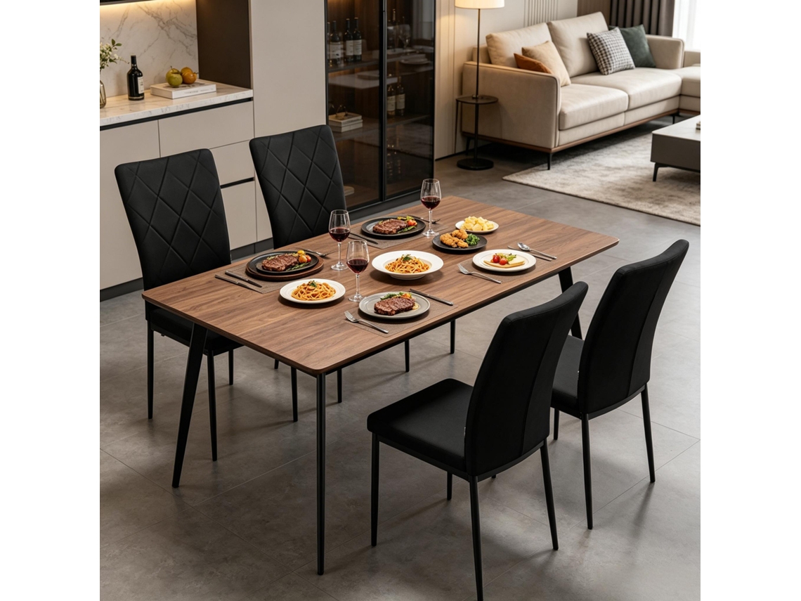 Conjunto De 4 Cadeiras Para Escritório E Sala De Jantar, Assentos Elegantes Para Espera