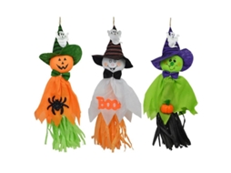 Decoração de Halloween LINJOU com 3 fantasmas pendurados
