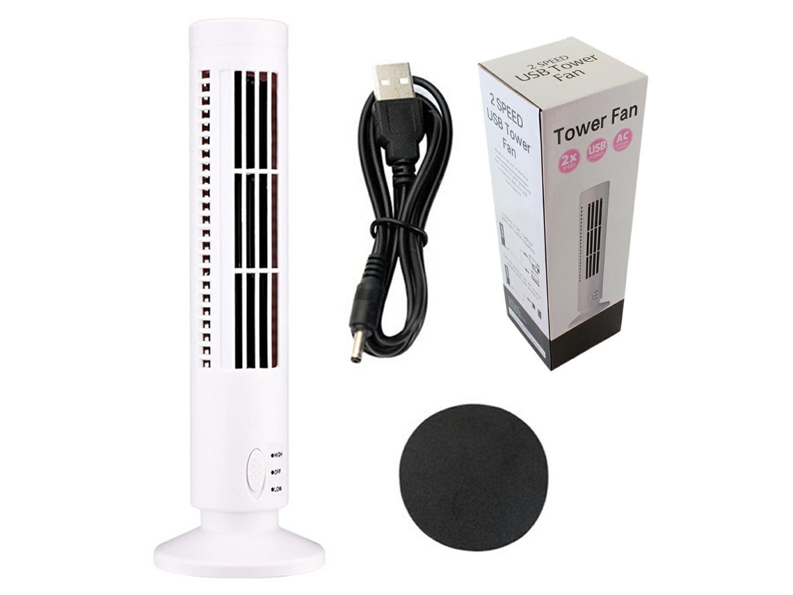 Ventilador De Mesa Branco Com Usb, Pacote Com 2 Unidades