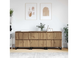 Vidaxl Buffet 3 Pcs Carvalho Artesanal 60 X 35 X 70 Cm