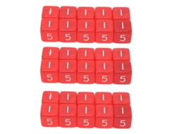 Junli 30 Dados Plásticos Transparentes Vermelhos 6 Lados