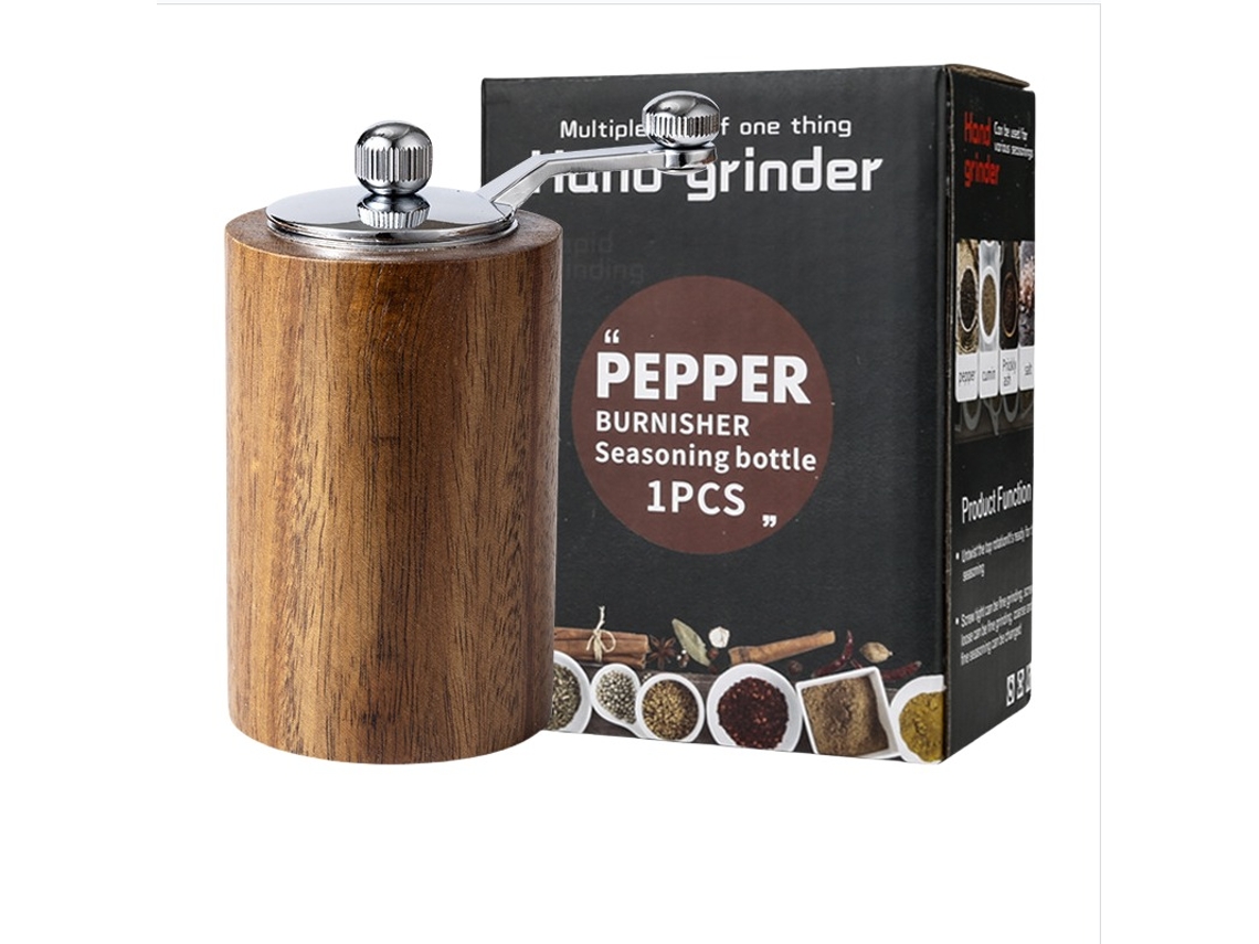 Moedor De Café Manual Madeira, Marrom, Com Moagem Ajustável Para Espresso, Prensa Francesa E Café Coado, Ideal Para Casa, Escritório E Viagens