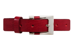 Cinto Feminino Vermelho De 25 Mm Em Pele De Vitelo