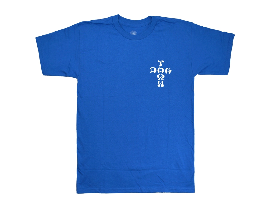 Dogtown Cross Logo T-shirt Royal Blue Unisex Adults Size:xxl