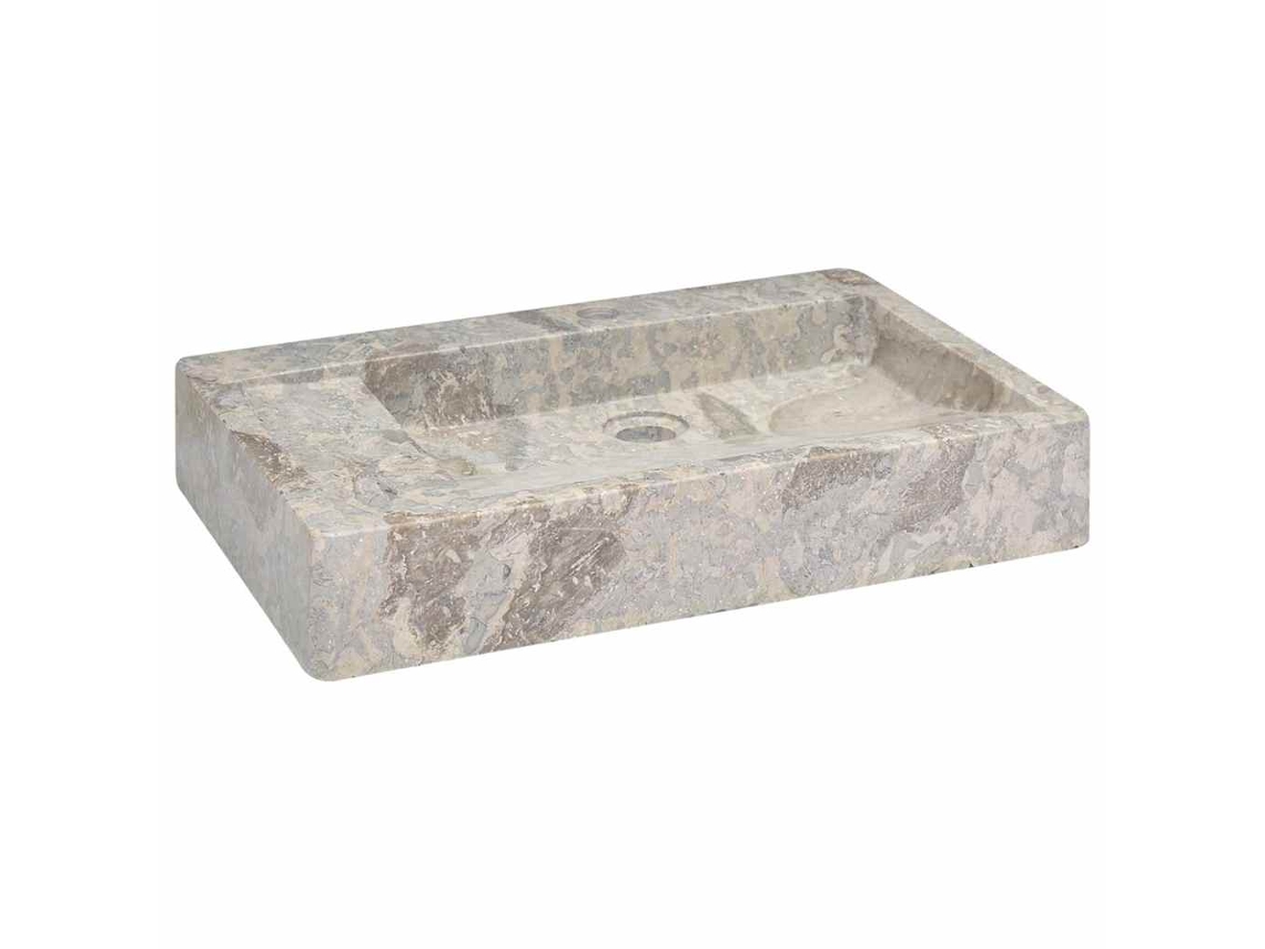 Vidaxl Lavatório 58x39x10 Cm Mármore Cinzento