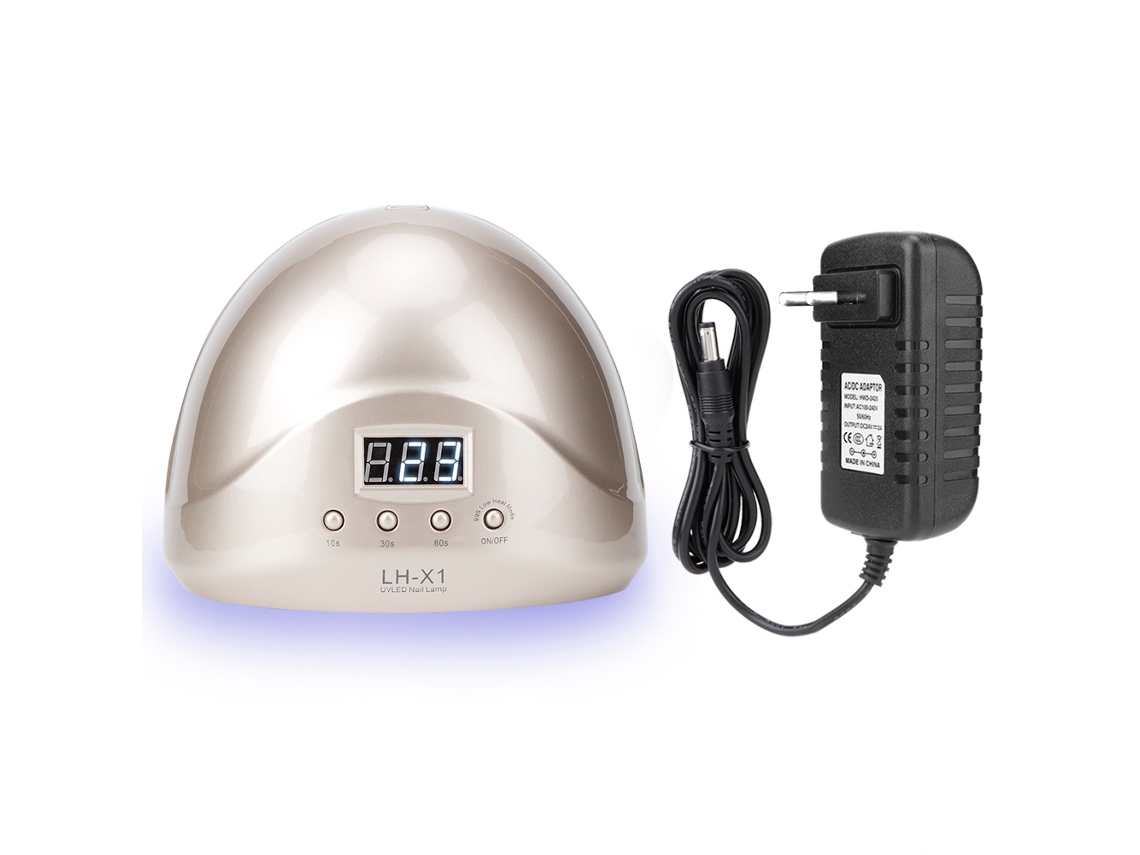 Lâmpada De Unhas Profissional 52w Secador De Gel Led Para Manicura Cor Champanhe