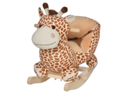 Girafa De Balanço De Madeira Para Crianças, 60x33x45cm