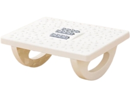 Apoio Pés Escritório Sob A Mesa Altura Ajustável Massagem Multicolorida (branco)