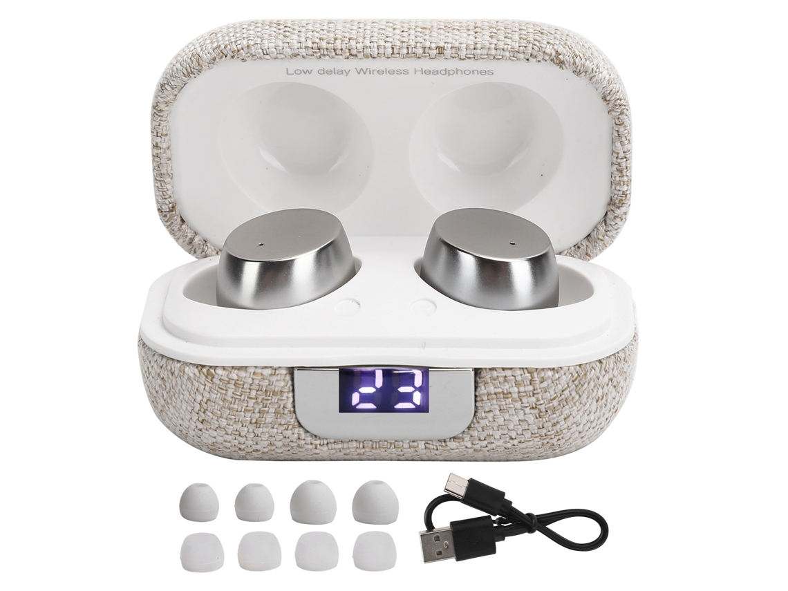 Fone De Ouvido Bluetooth Tws N80 Com Display Digital Touch Inteligente Para Esportes Branco