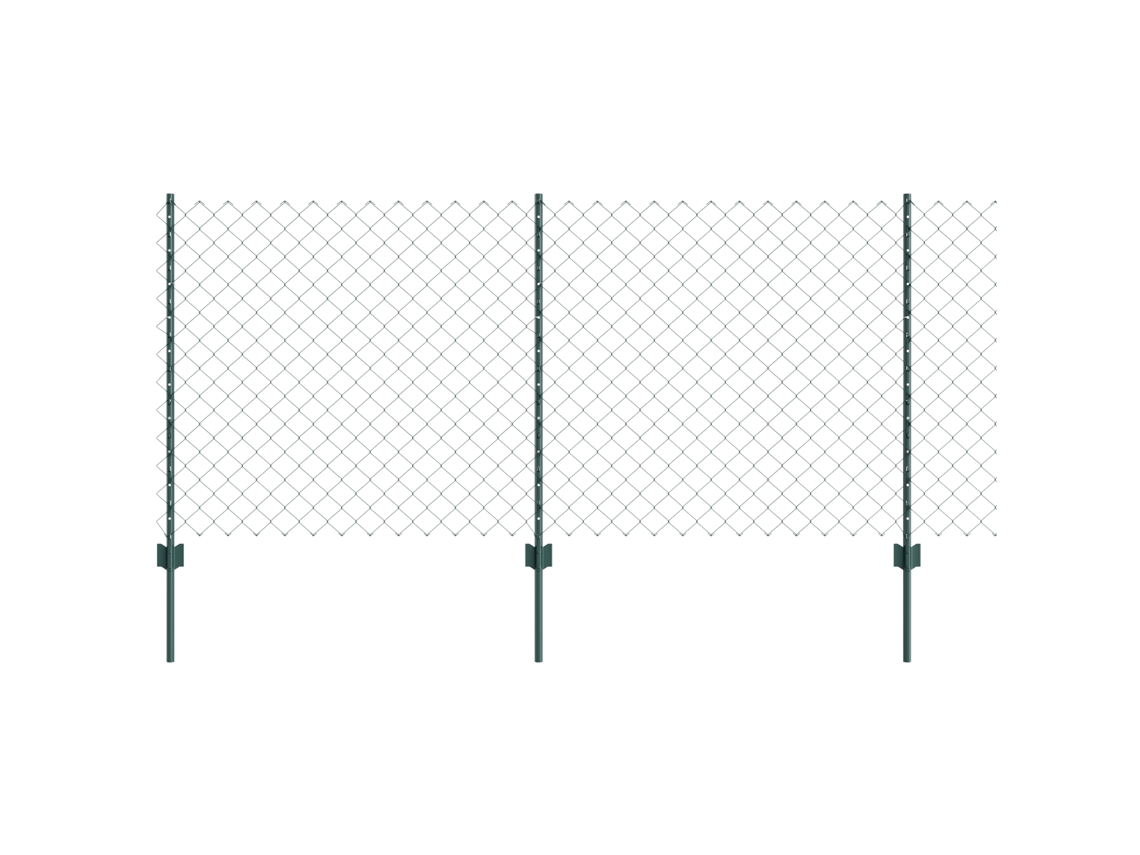 Conjunto 1 Painéis De Cercas Exteriores Vidaxl Verde Aço (10 X 1 M)