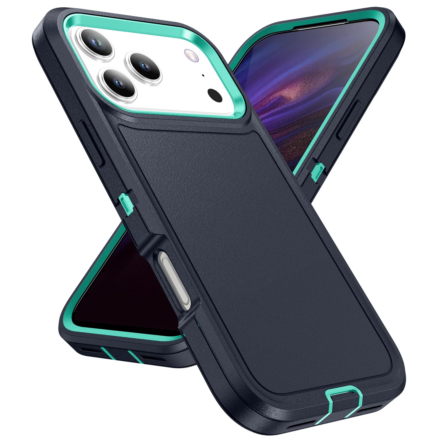 (azul Claro, Iphone 17) Capa Fosca Para Celular, Resistente A Impactos, Proteção Completa De 360° Para A Lente Da Câmera.