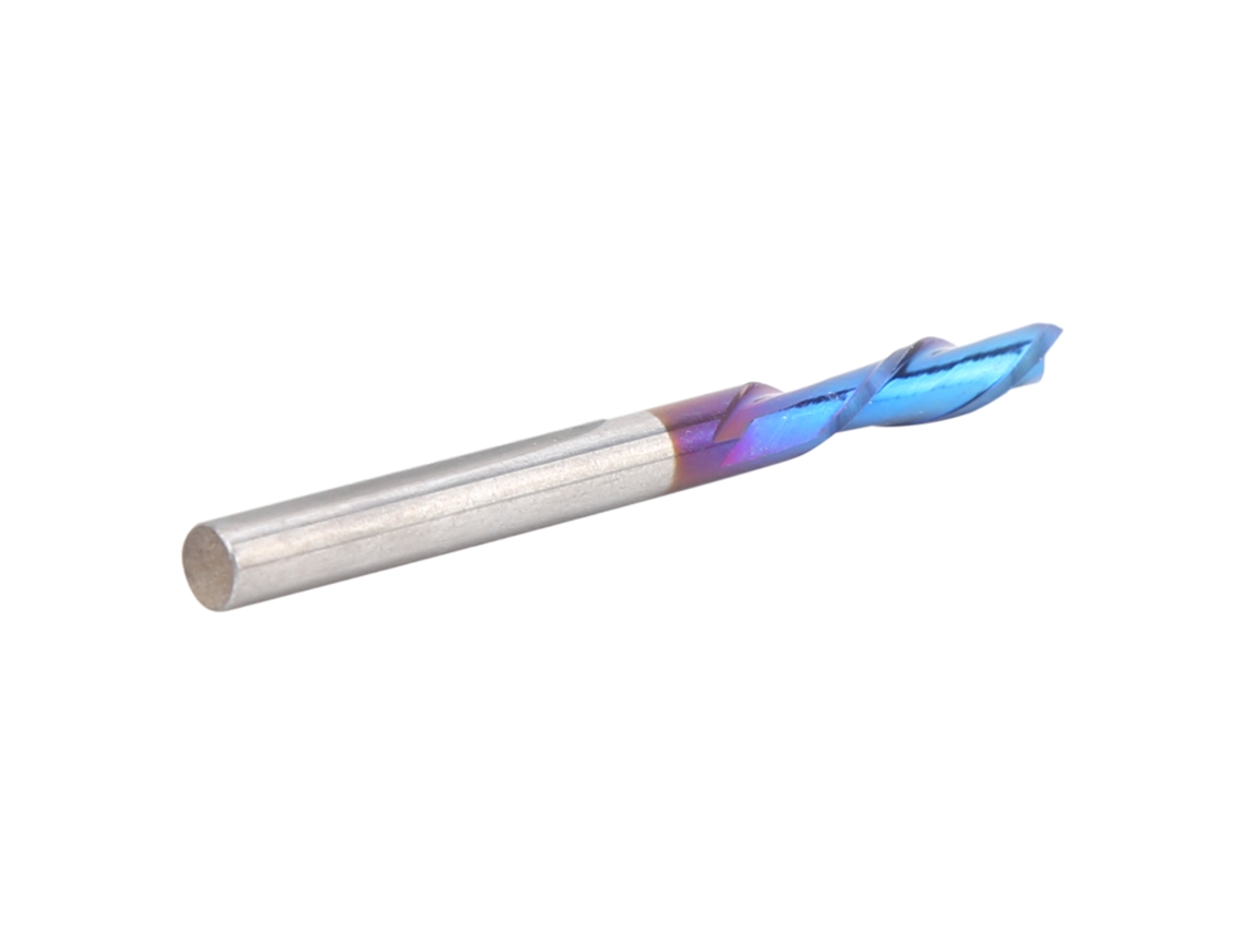 Laxiscreed Escariador De 2 Flautas Para Mão Esquerda Com Revestimento Azul Em Aço De Tungsténio Para Cortes Precisos
