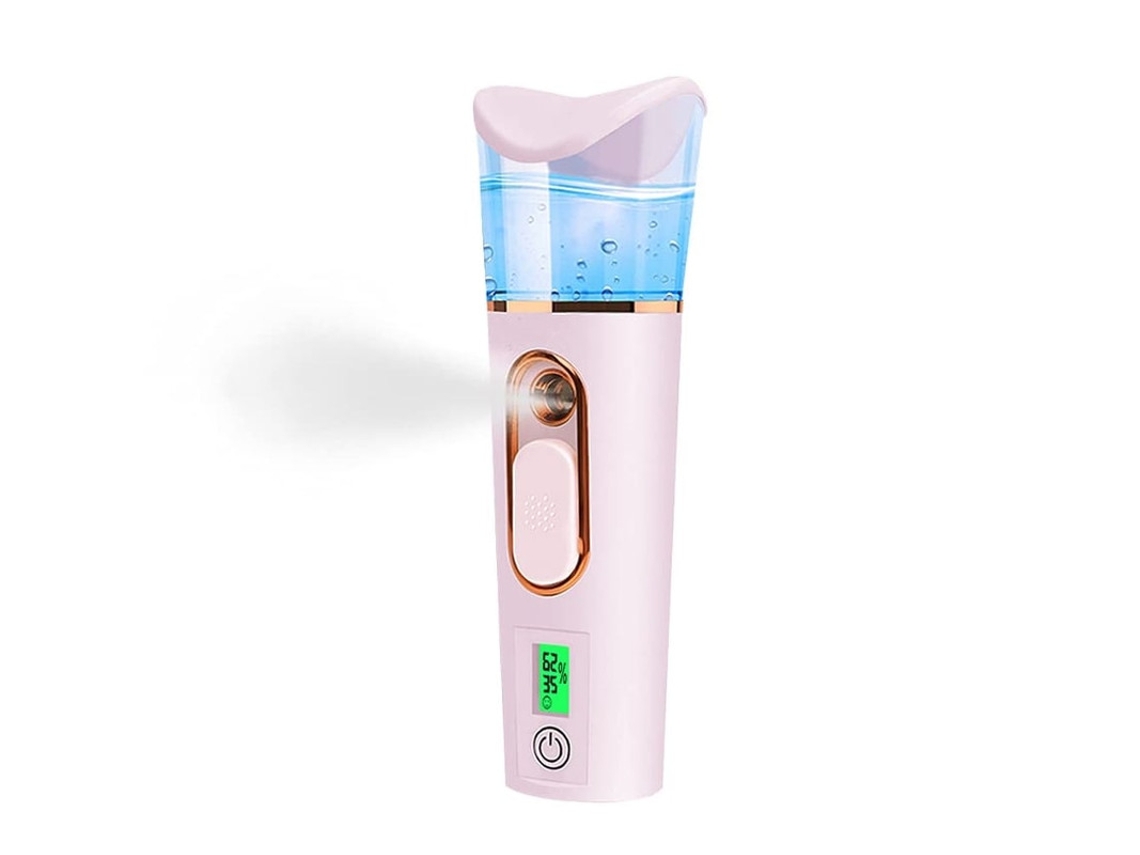 Pulverizador Nano Mist Prático Com Testador De Umidade Do Analisador De Pele Extensões De Cílios De Atomização Facial Portátil Steamer Mist Yizhood
