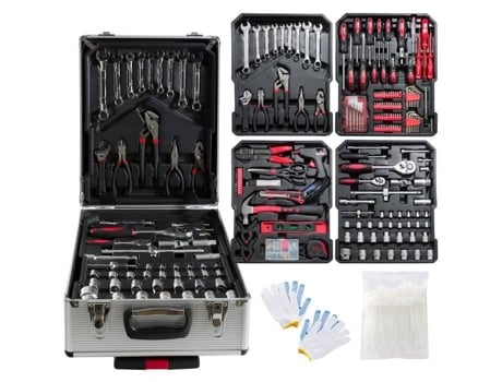 Estojo De Ferramentas 1200 Peças Mala De Ferramentas Conjunto De Ferramentas Caixa Arebos