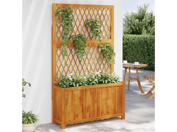 Vidaxl Vaso/floreira C/ Treliça 100x32x165 Cm Madeira De Acácia Maciça