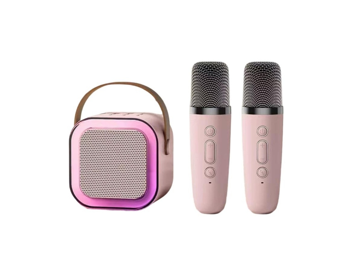 Máquina De Karaokê Para Crianças Máquina De Karaokê Infantil Para Meninas Com 2 Microfones Sem Fio Mini Alto Falante Bluetooth Portátil Máq Yizhood