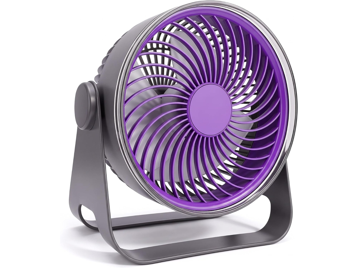 Ventilador Dobrável De Mesa Com Cabeça Oscilante, 3 Velocidades,