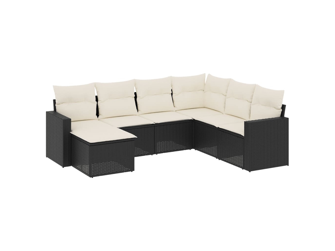 Garden Sofa Set, Garden Sofa Sets Vidaxl Preto Rattan / Vime (n/a)