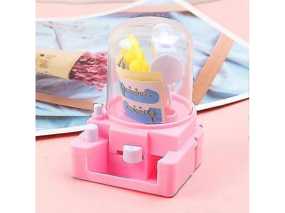 2026 mini Máquina de Caramelos Portátil Con Garra : Diversión Y Entretenimiento para Fiestas de Cumpleaños Y Niños. (rosa)
