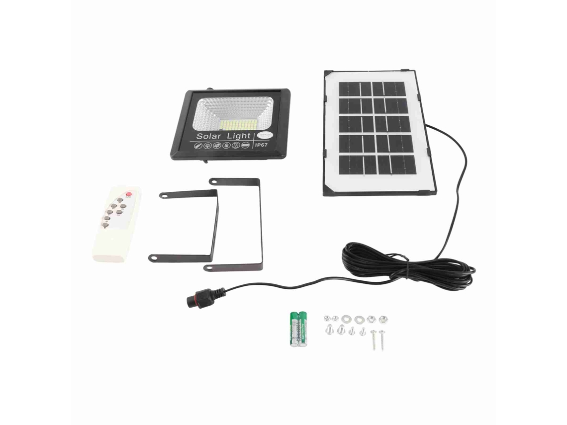 Lâmpada de Rua Solar 30w 100led com Controle Remoto À Prova D'água para Jardim | S/MARCA