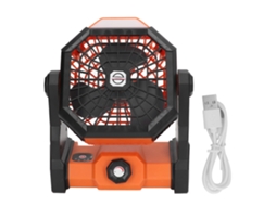 Ventilador Portátil Para Camping Laxiscreed Com Regulação De Velocidade E Bateria De Lítio Integrada