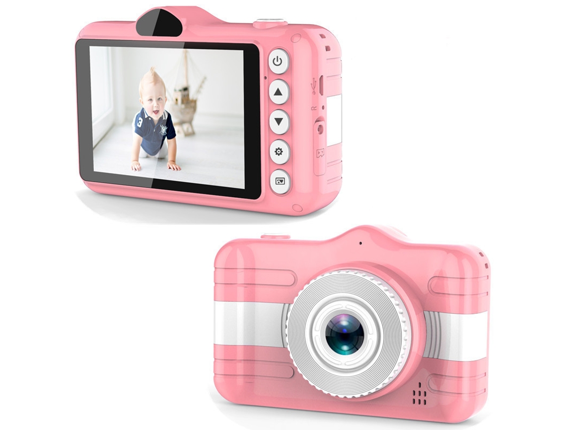 Câmera Digital Infantil, Câmera De Presente Para Crianças De 3 A 10 Anos Com Tela De 3,5 Polegadas Rosa Brilvibera (com Cartão Tf De 32 Gb)