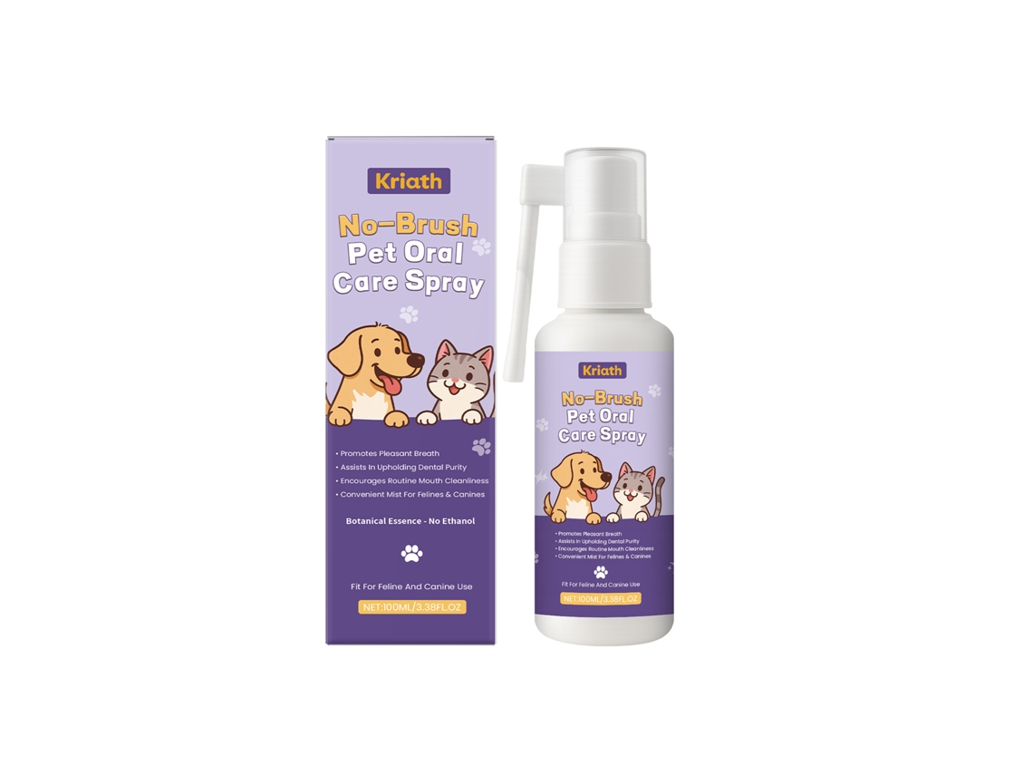 Spray Dental Kriath Pet para Cuidado Oral Diário, Limpeza Suave e Prática LAXISCREED