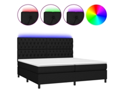 Box Spring Bed, Box Spring Beds Vidaxl Preto Tecido (200 X 200 Cm)