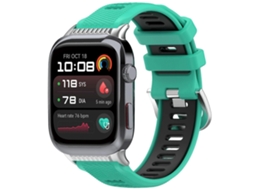 Pulseira De Silicone Bicolor Com Detalhe Em Metal Prateado Para Huawei Watch D2