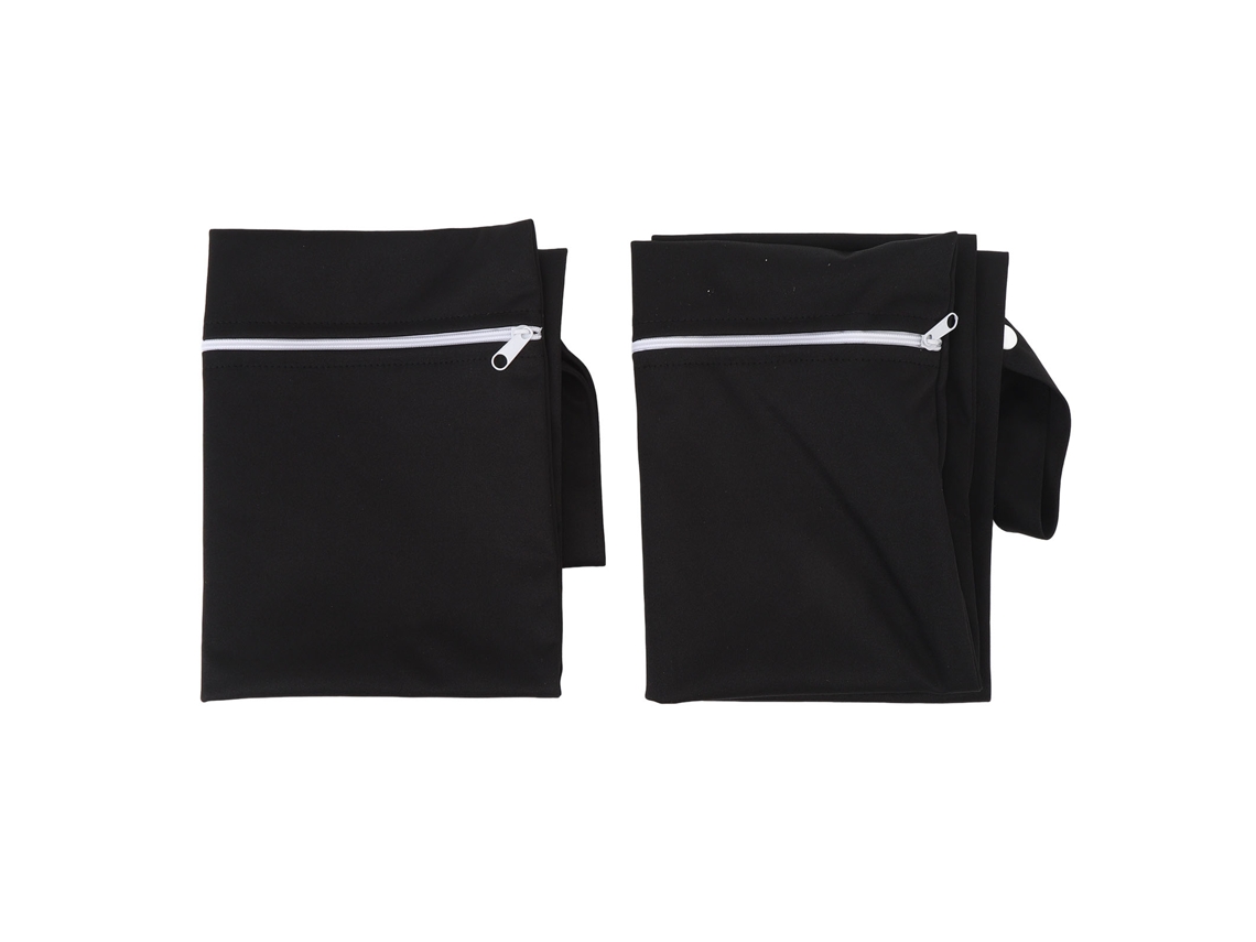 2pcs Sacos Molhados Impermeáveis Com Fecho Zíper Preto Para Viagens Ao Ar Livre