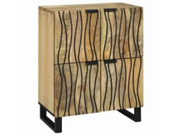 Vidaxl Buffet Castanho 60 X 33 X 75 Cm Madeira De Mangueira Maciça