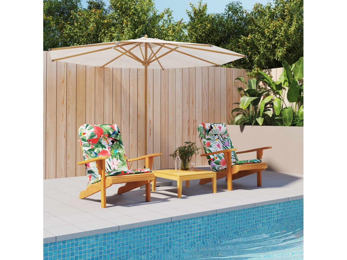 Vidaxl Almofadões P/ Cadeira Adirondack 2 Pcs Tecido Oxford Multicor