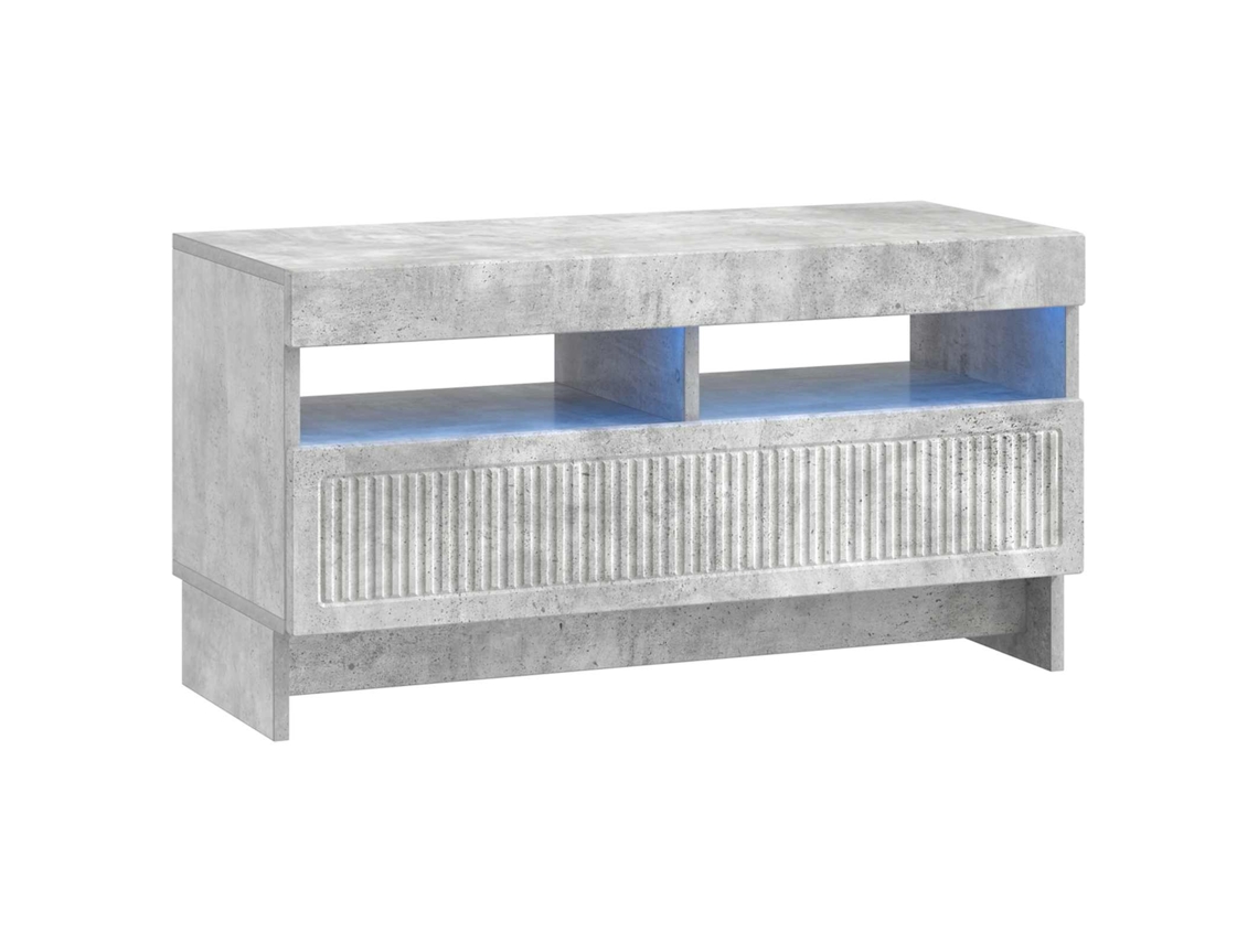 Vidaxl Gabinete De Tv Led Cinzento Cimento Derivados De Madeira
