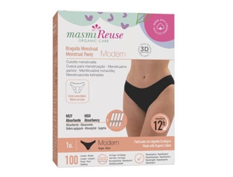 Sophisticated Reusable Menstrual Briefs, Xl Size, Single Pack Masmi