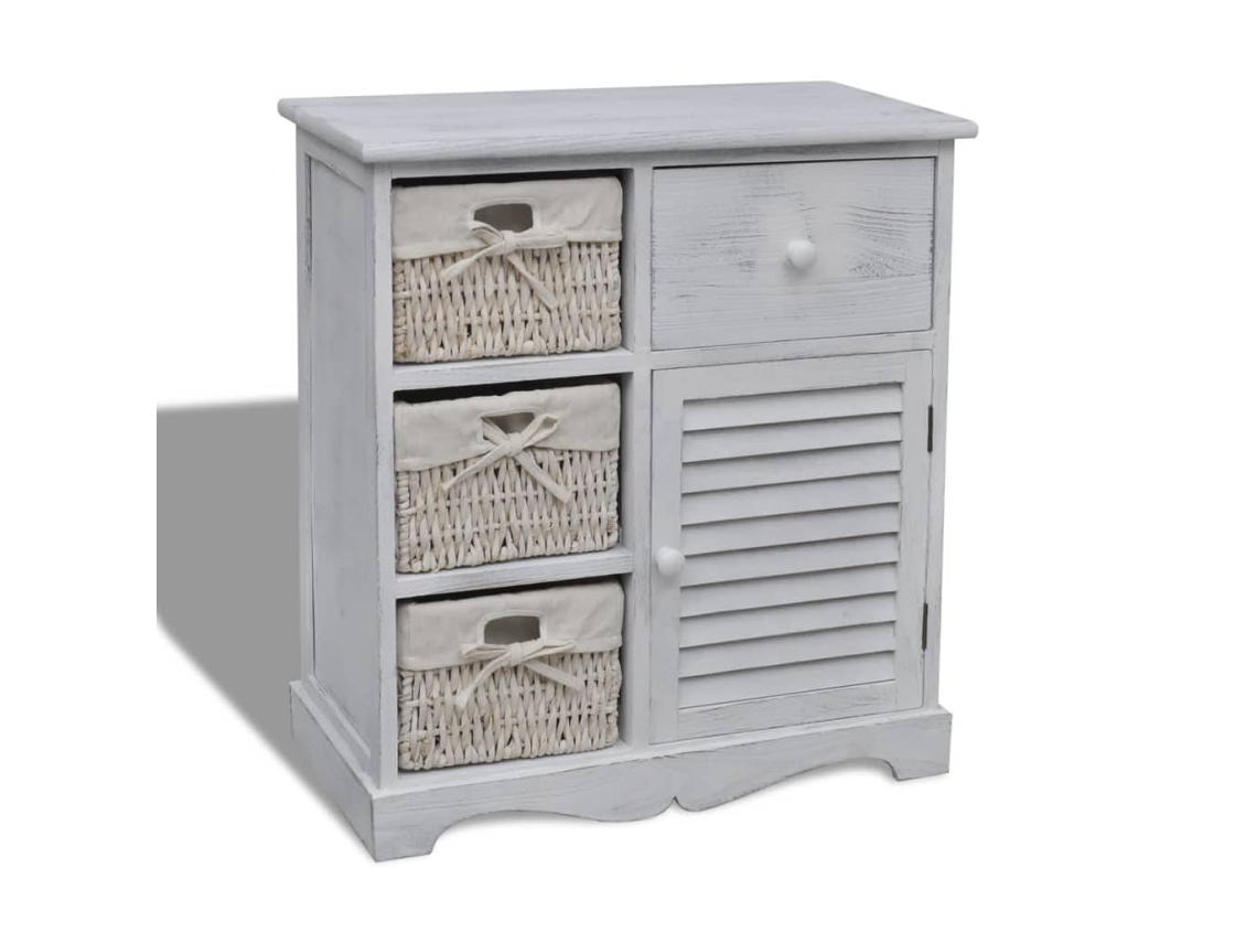 Cabinet, Cabinets Vidaxl Branco Madeira (60 X 30 X 63 Cm)