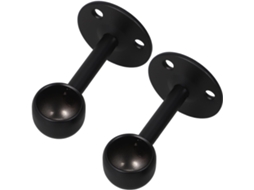 Suporte para cortina Ciieeo Chuveiro com flange, em aço inoxidável, preto, antiderrapante, para armazenamento de roupas.