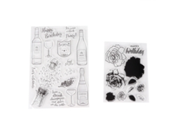 2 Sellos Transparentes Tpr Para Álbum De Fotos Diario Tarjetas Scrapbooking Diy Accesorios