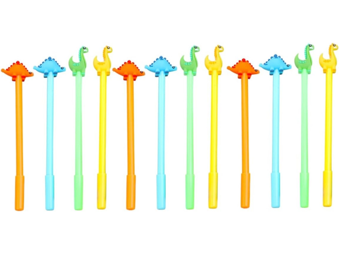 Conjunto De 12 Canetas Em Gel Stobok Com Desenhos Dinossauros,