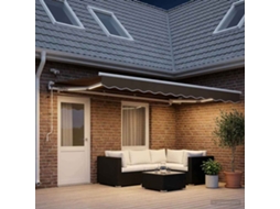 Vidaxl Toldo Retrátil Cinzento-acastanhado 450 × 350 Cm Poliéster