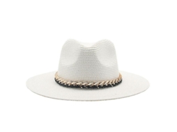 2026 sombrero Fedora de Paja para Hombre Con Protección Uv Ligero Y Transpirable Diy 3 Estilos Branco