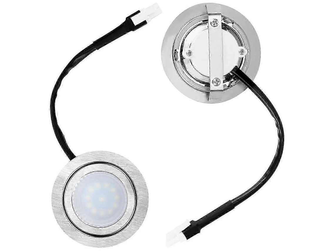 Conjunto De Luzes Led, 2 Unidades, Em Aço Inoxidável, Para Decoração E Utilização Em Diferentes Ambientes