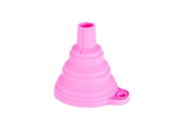 Funil Dobrável De Silicone Compatível Com Garrafas De Água, Rosa, 1 Unidade.