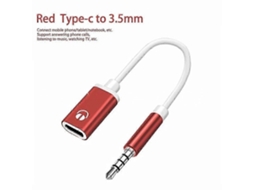 (vermelho) Adaptador De Fone De Ouvido De 3,5 Mm Macho Para Tipo C Fêmea, Plano E Redondo, Interface Analógica, S5j7