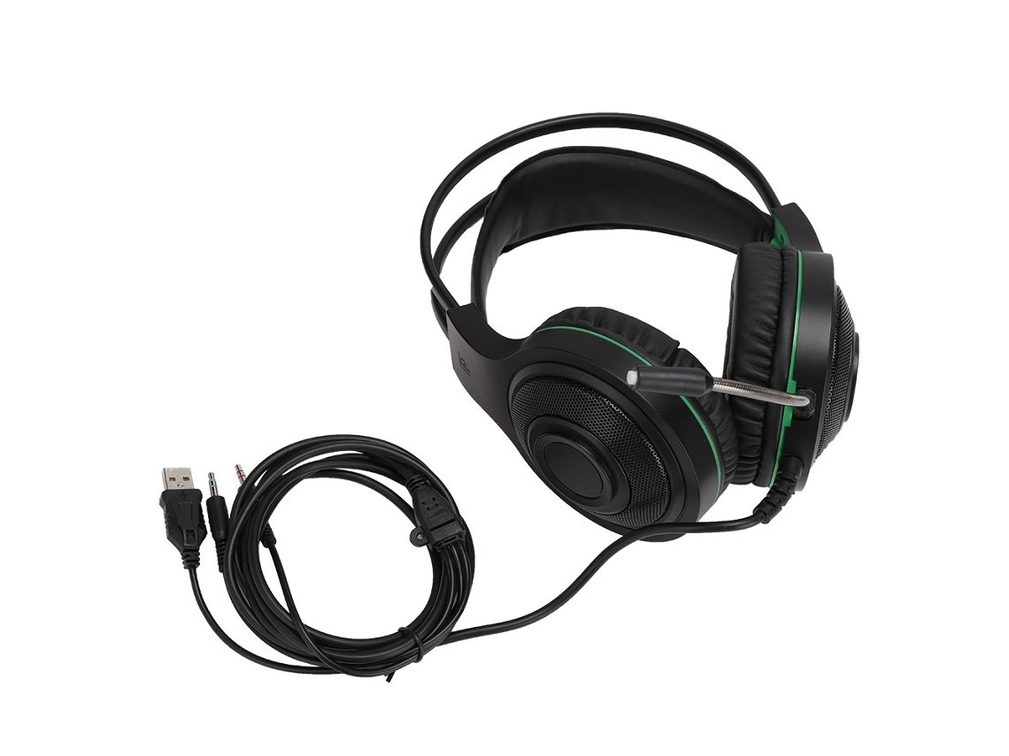 Fone De Ouvido (cancelamento De Ruído Com Iluminação) V5000 Fone De Ouvido Usb Com Fio Para Jogos, Música, Pc E Esports