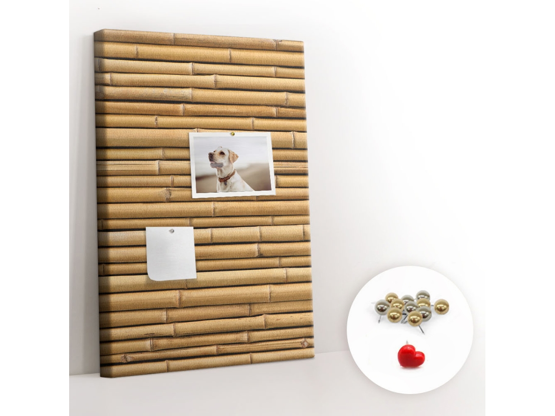 Quadro De Cortiça Com Impressão Bambu Para O Quarto Das Crianças Espelharte (40x60 Cm)