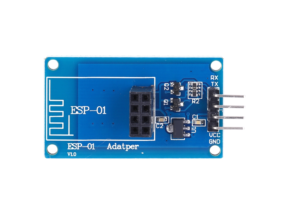 2 Peças Módulo Adaptador Wifi Sem Fio Esp8266 Esp-01 Módulo De Passagem Transparente 3.3v5v