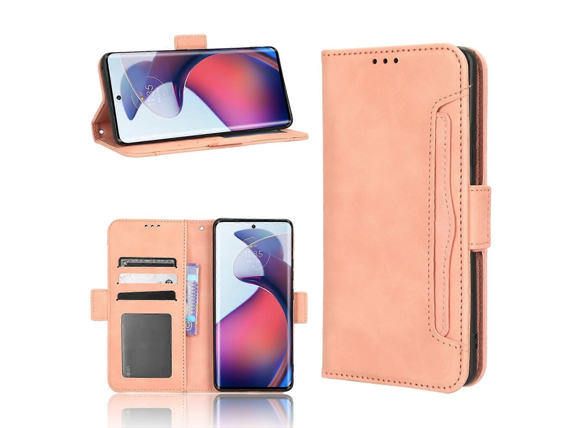 Capa De Celular Em Couro Com Textura De Bezerro E Toque Suave Para Motorola Moto S30 Pro 5g, Com Compartimentos Para Cartões.